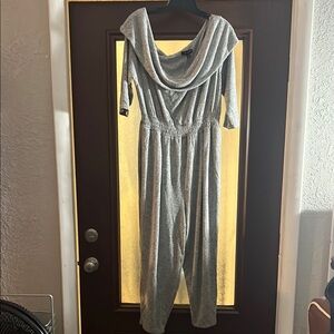 Lane Bryant Gray Jumpsuit
